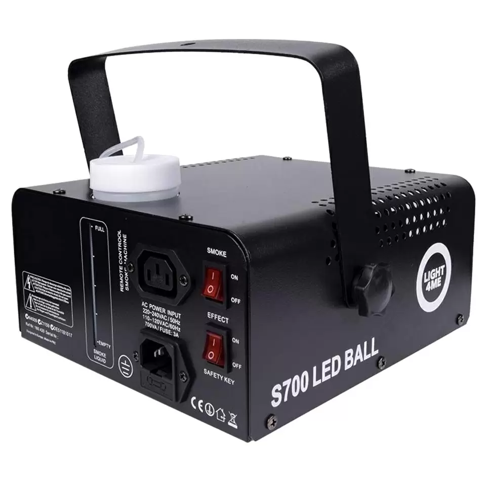 Generator de fum Light4Me S 700 LED Ball, negru