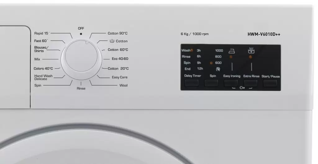 Maşină de spălat rufe Heinner HWM-V6010D++, alb