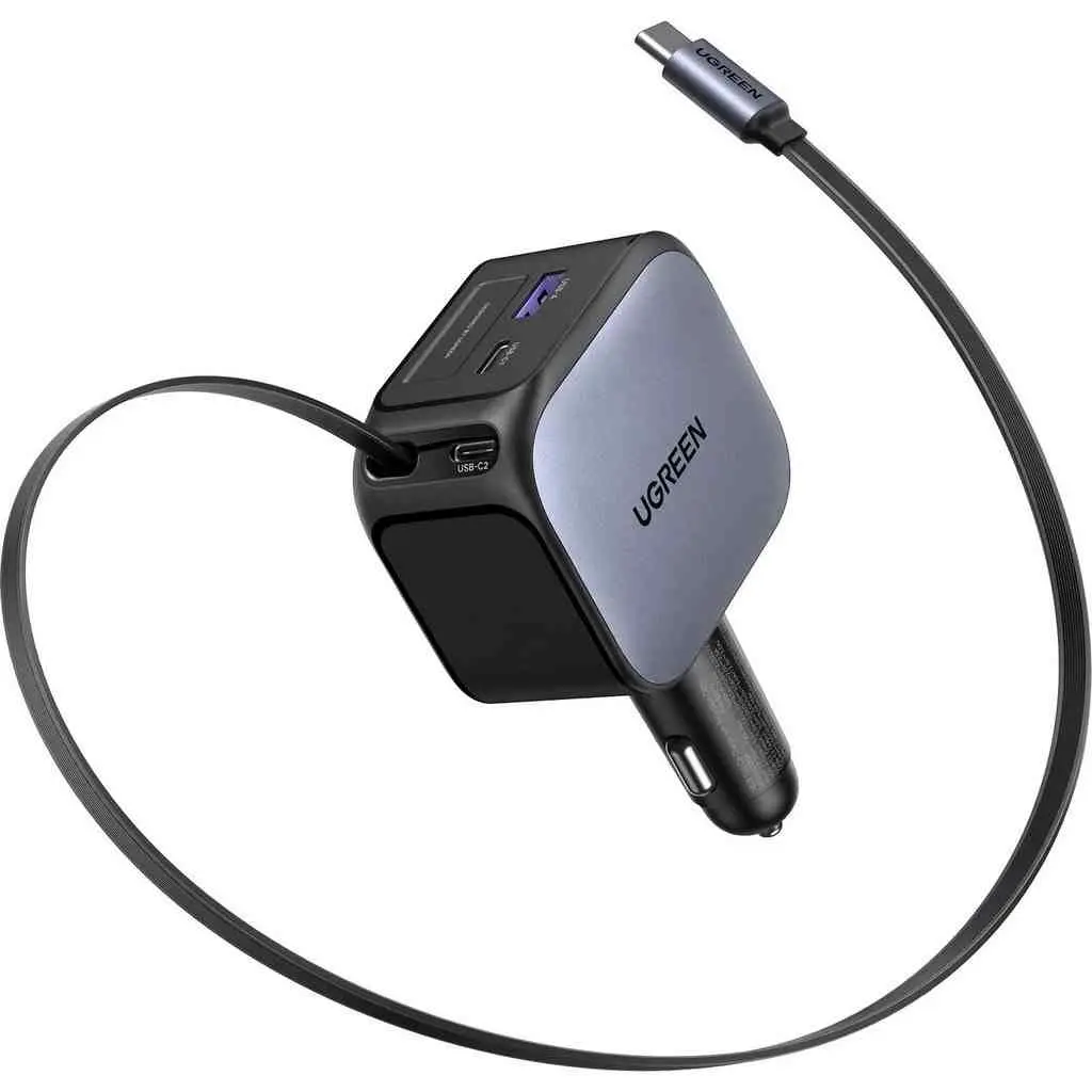 Încărcător auto Ugreen EC604, gri