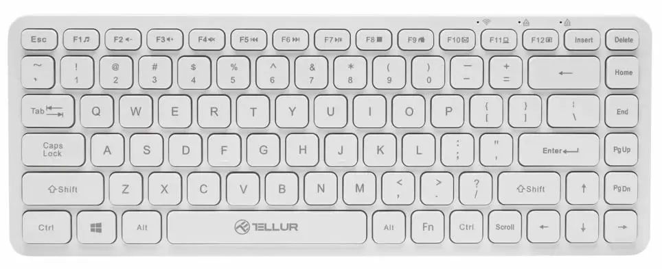 Tastatură Tellur Mini Wireless (US), alb