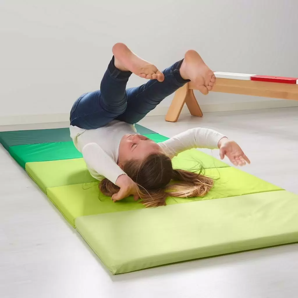 Saltea pliantă pentru gimnastică IKEA Plufsig 78x185cm, verde