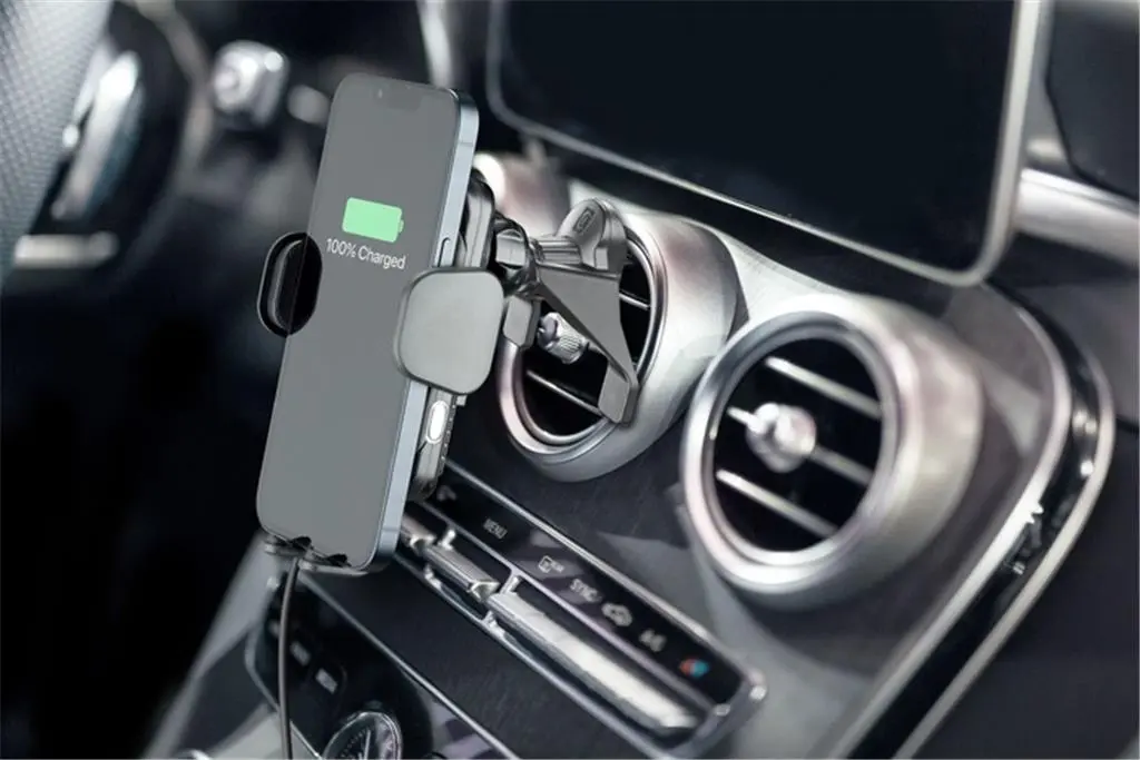Suport auto CellularLine Wireless Charging 15W, negru