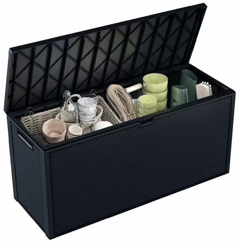 Cutie de depozitare pentru gradină Keter Emily Storage Box 280L, grafit