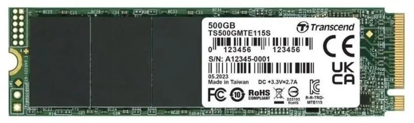 Disc rigid SSD Transcend 115S M.2 NVMe, 500GB