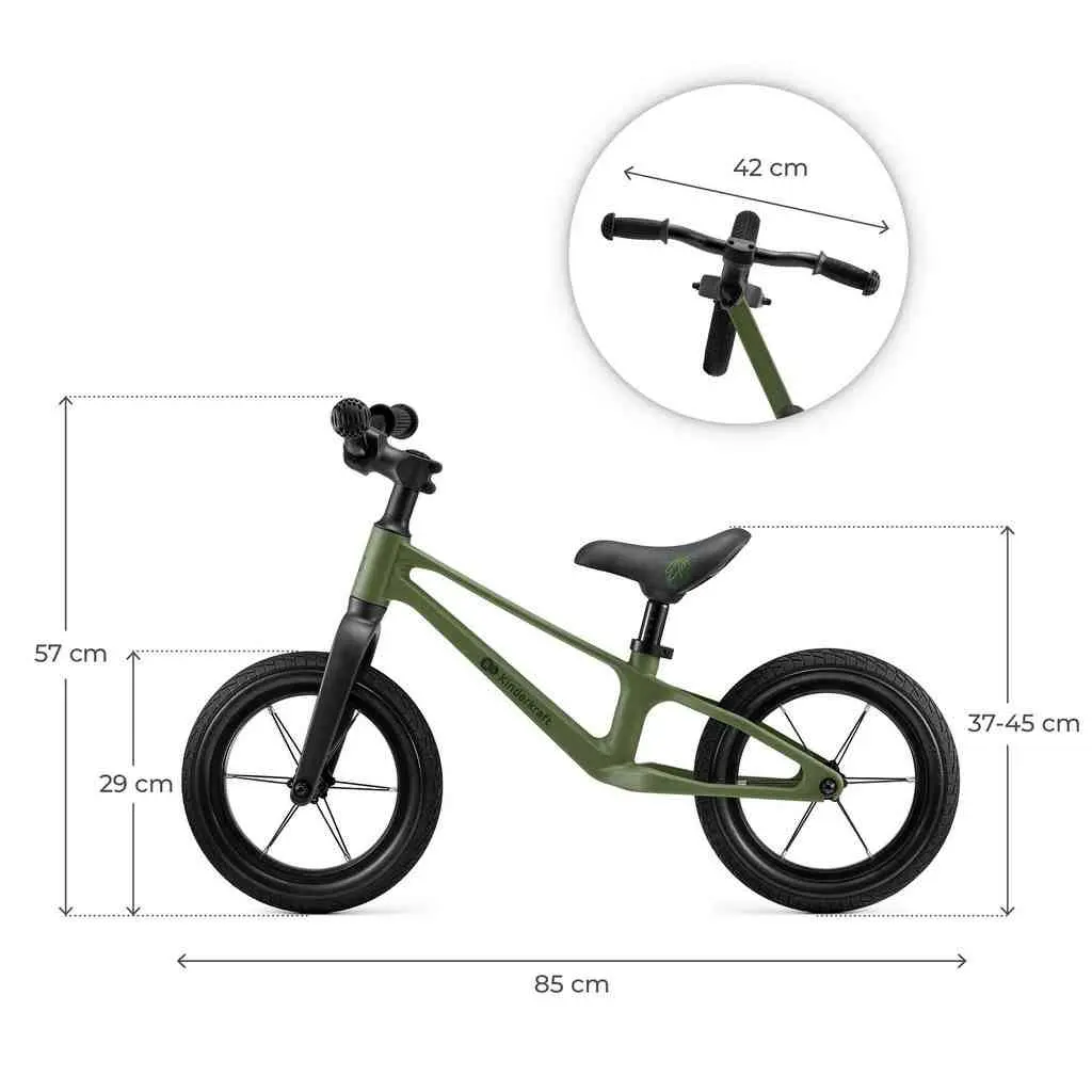 Bicicletă fără pedale KinderKraft Enter, verde
