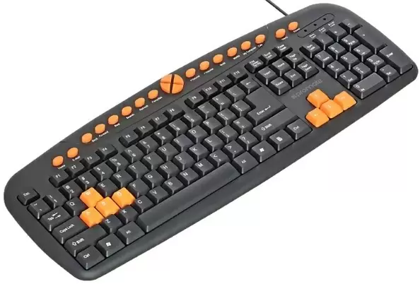 Tastatură Promate EasyKey-2, negru/portocaliu
