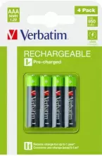Батарейка Verbatim Rechargeable AAA/HR03 950 mAh, 4шт