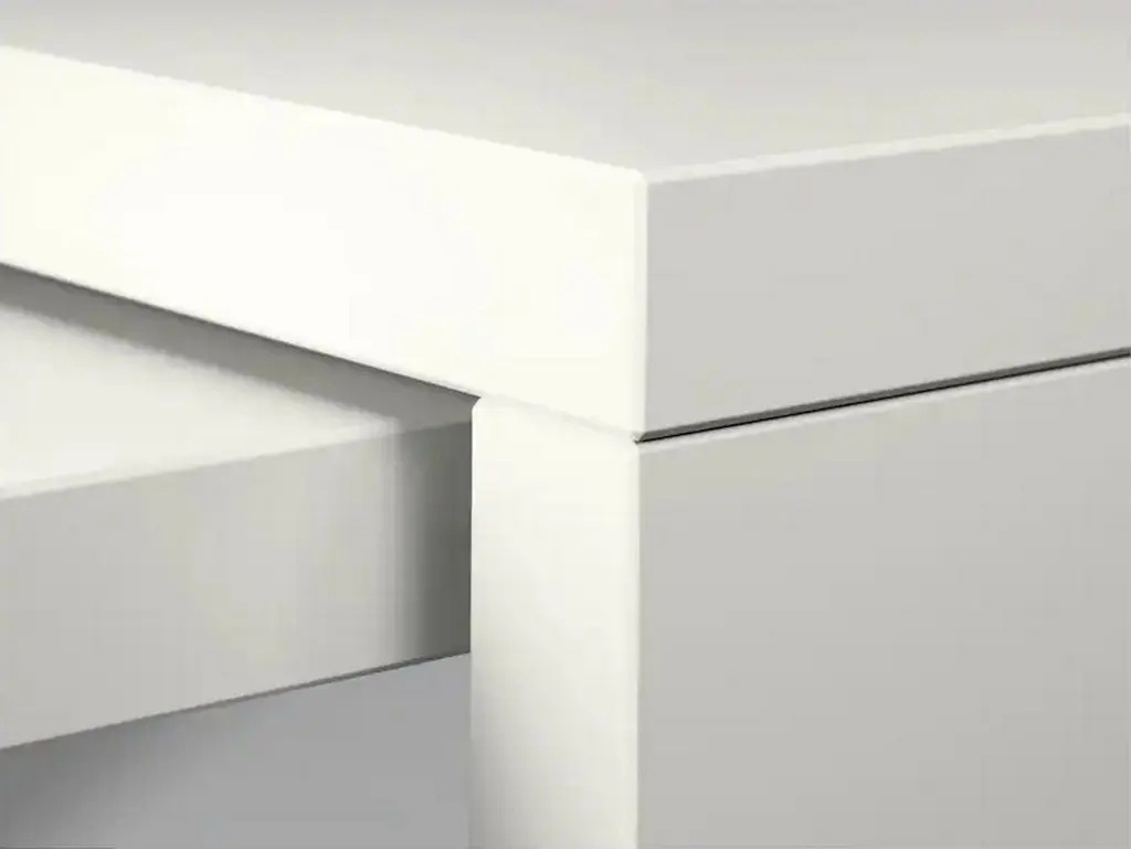 Masă de birou IKEA Malm cu tablie culisantă 151x65cm, alb