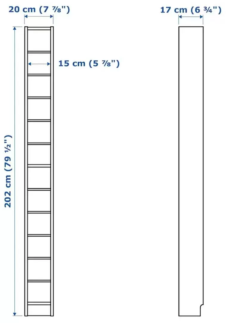 Etajeră IKEA Gnedby 202cm, alb