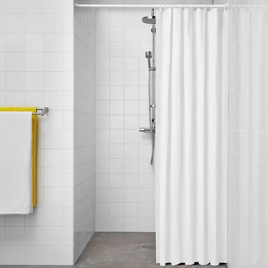 Perdele de duş IKEA Luddhagtorn 180x200cm, alb