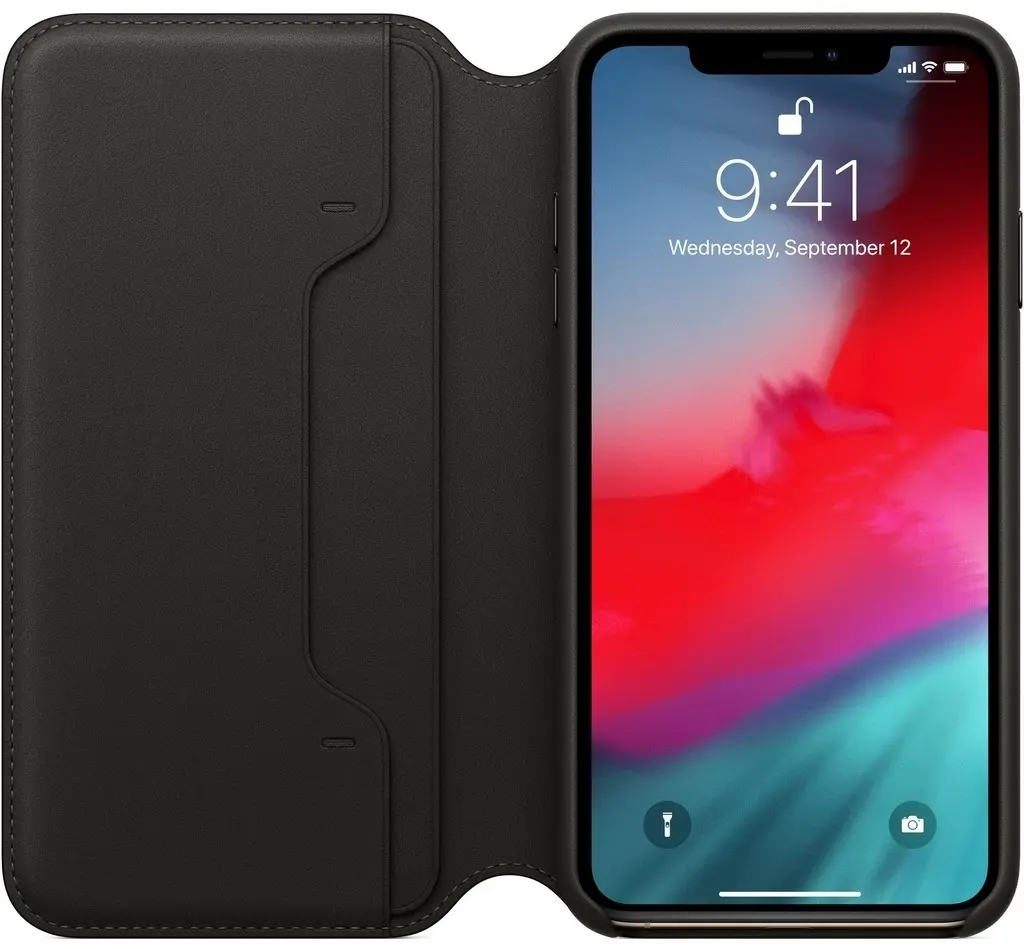 Husă de protecție Apple iPhone XS Max Folio Case, negru