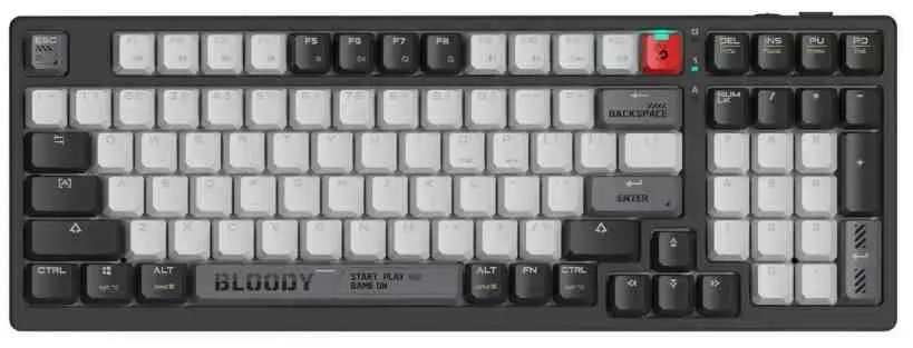 Tastatură Bloody WS98, gri/alb