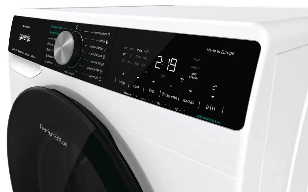 Maşină de spălat rufe Gorenje WNS1X4ARTWIFI, alb