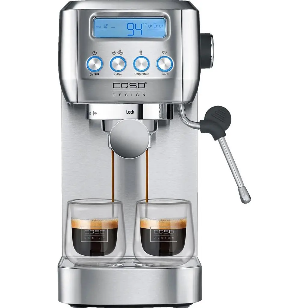 Электрокофеварка Caso Espresso Gourmet Crema, серебристый