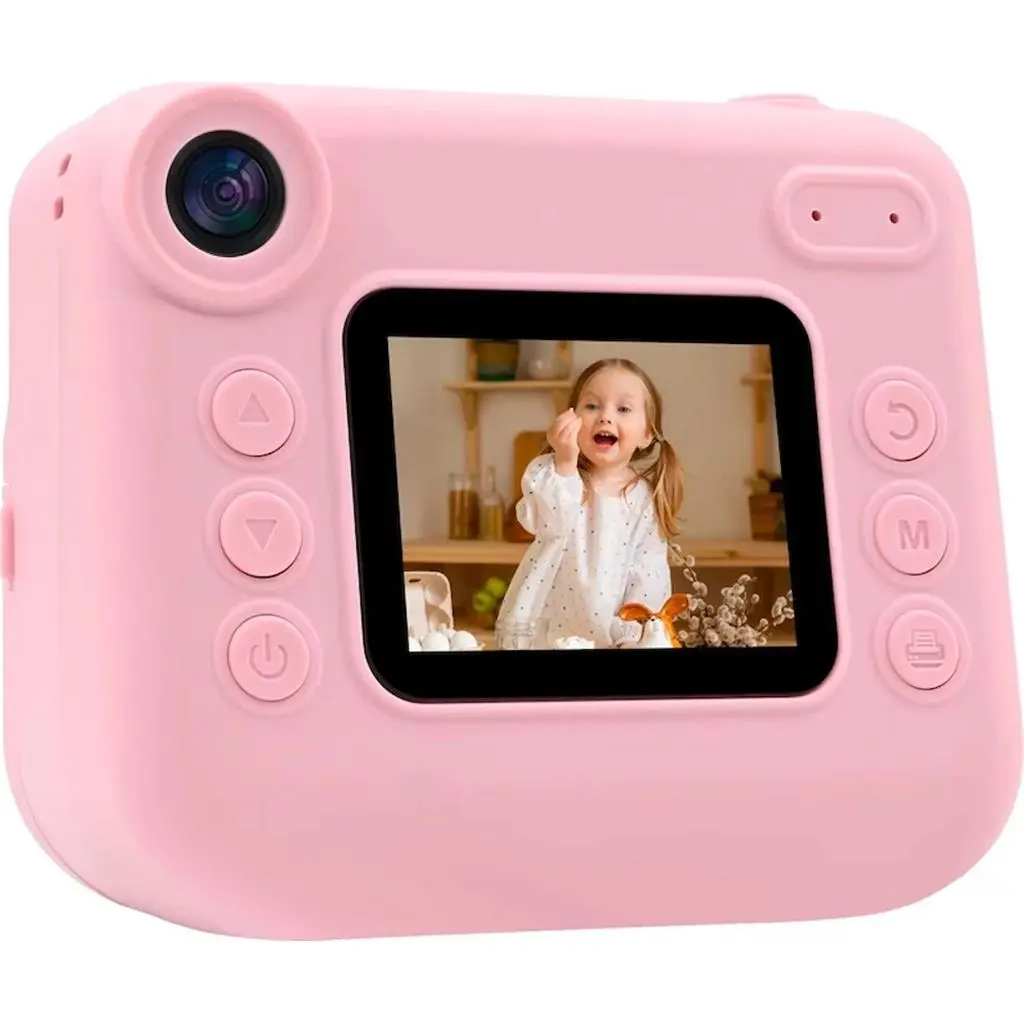 Aparat foto cu imprimare instantanee Eyesun KDC-30DPK, roz pe tehnoparc.md Aparat foto cu imprimare instantanee Eyesun KDC-30DPK, roz