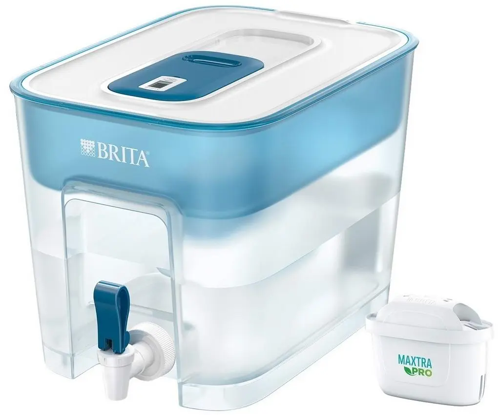 Filtru de apă tip cană Brita Flow + filtru Maxtra Pro Pure Performance, albastru deschis