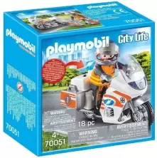 Set jucării Playmobil Emergency Motorbike