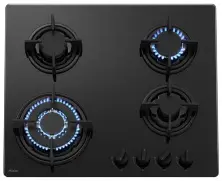 Plită incorporabilă cu gaz Haier HHXG64CWB1, negru