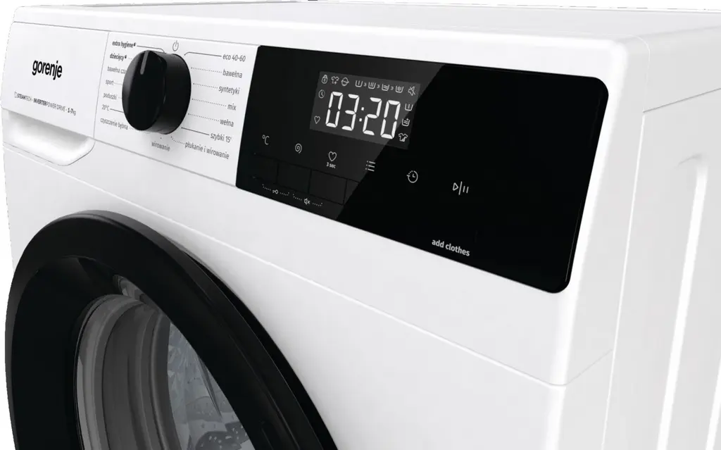 Maşină de spălat rufe Gorenje WNHEI 74 SAS/PL, alb pe tehnoparc.md Maşină de spălat rufe Gorenje WNHEI 74 SAS/PL, alb