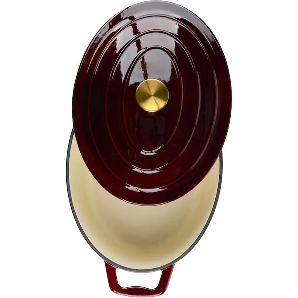 Кастрюля Alpina Cast Iron Burgundy, бордовый на tehnoparc.md Кастрюля Alpina Cast Iron Burgundy, бордовый