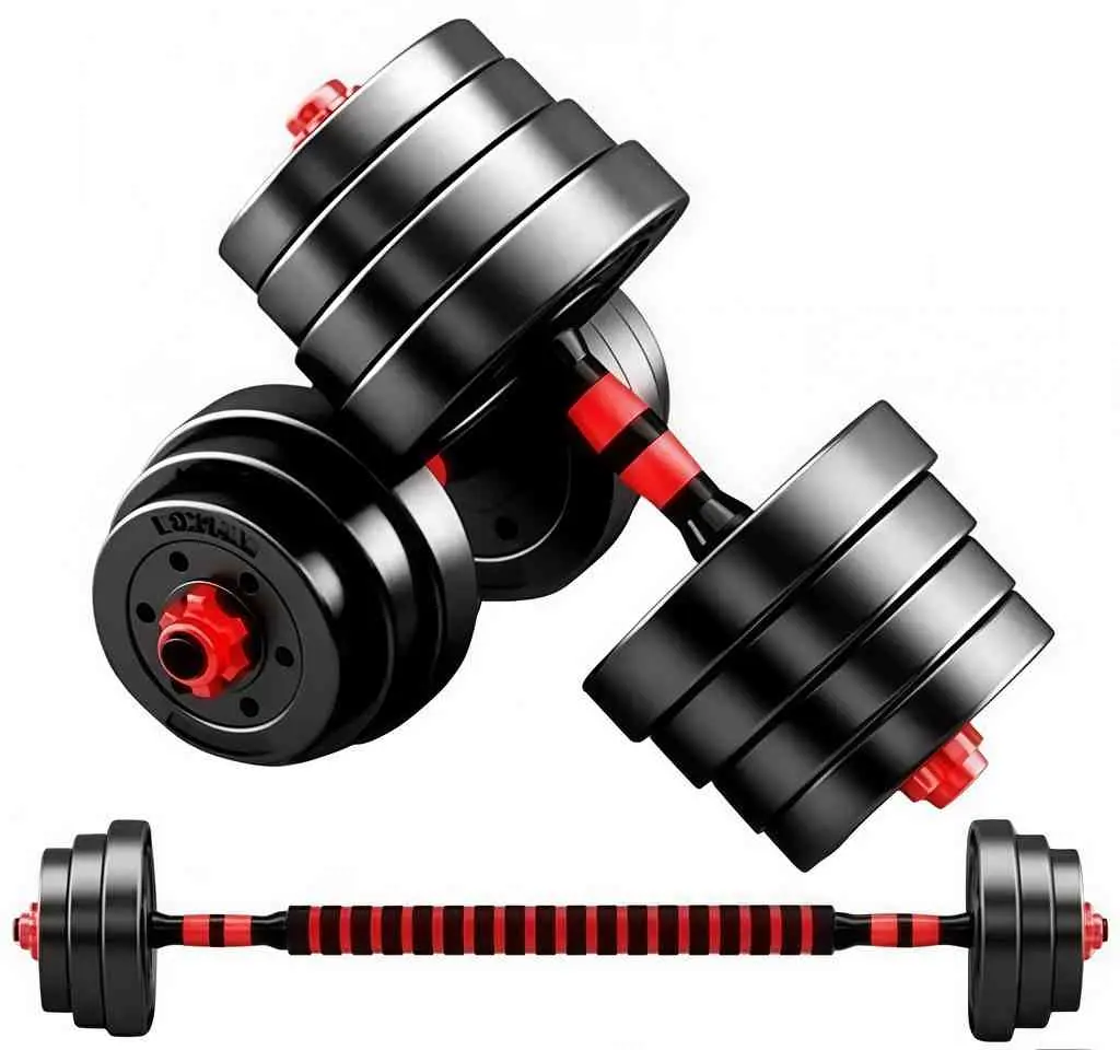 Halteră 4Play AT85 Multipower 2x15kg, negru/roșu
