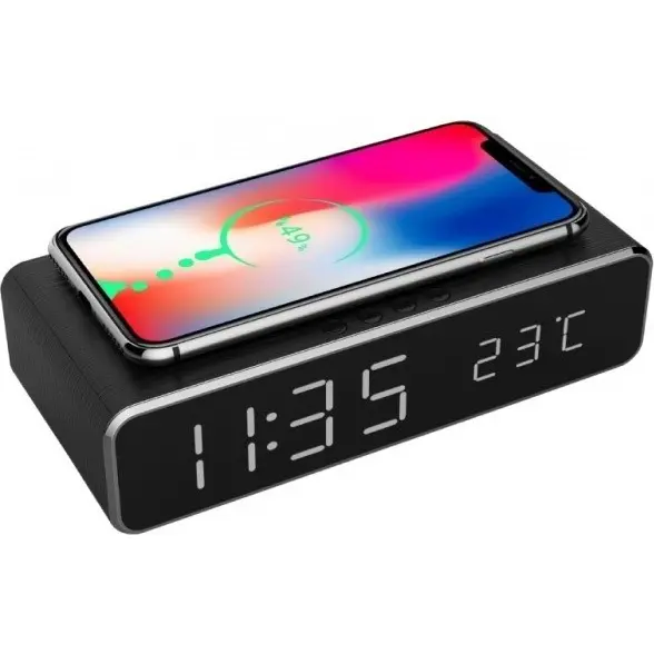 Ceas cu alarmă Gembird DAC-WPC-01, negru