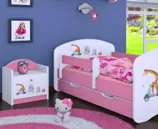 Noptieră Happy Babies Happy SZN02 Pets, alb/roz