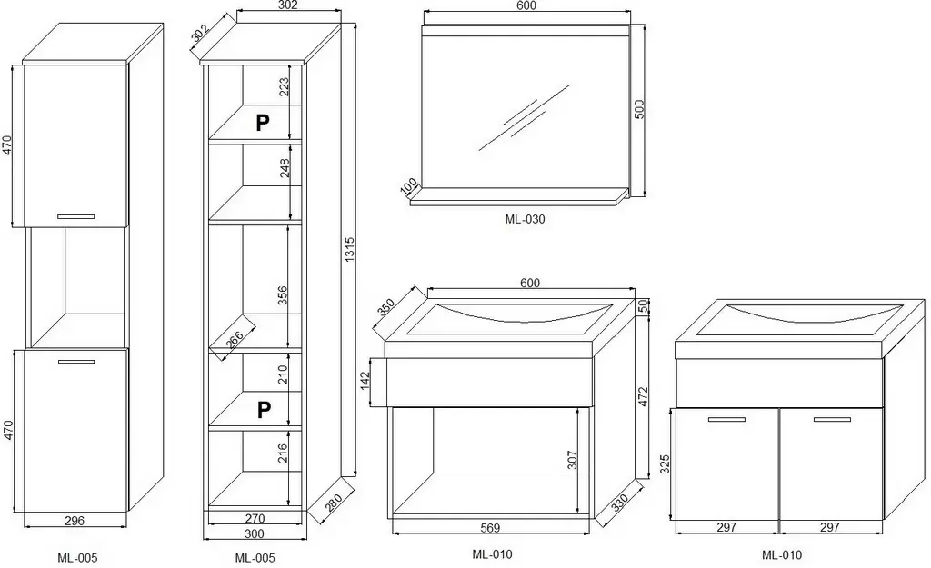 Set de mobilă Bratex Montreal XL, matera/white gloss