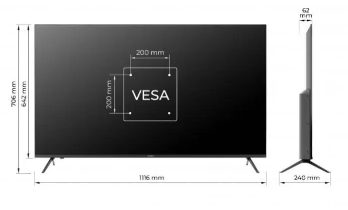 Телевизор Kivi 50U770QB, черный