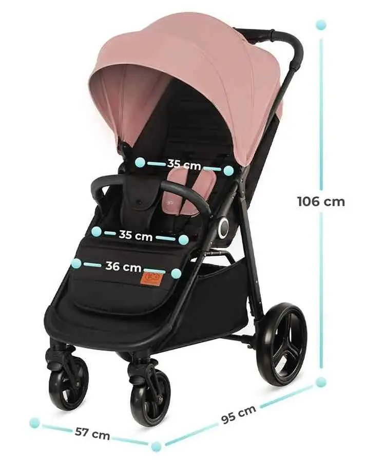 Коляска KinderKraft Grande Plus, розовый
