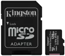 Карта памяти Kingston microSD A1 UHS-I + SD adapter, 128GB