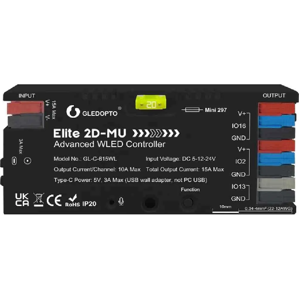 Умный контроллер Gledopto GL-C-615WL