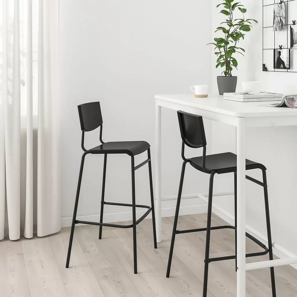 Барный стул IKEA Stig 74см, черный