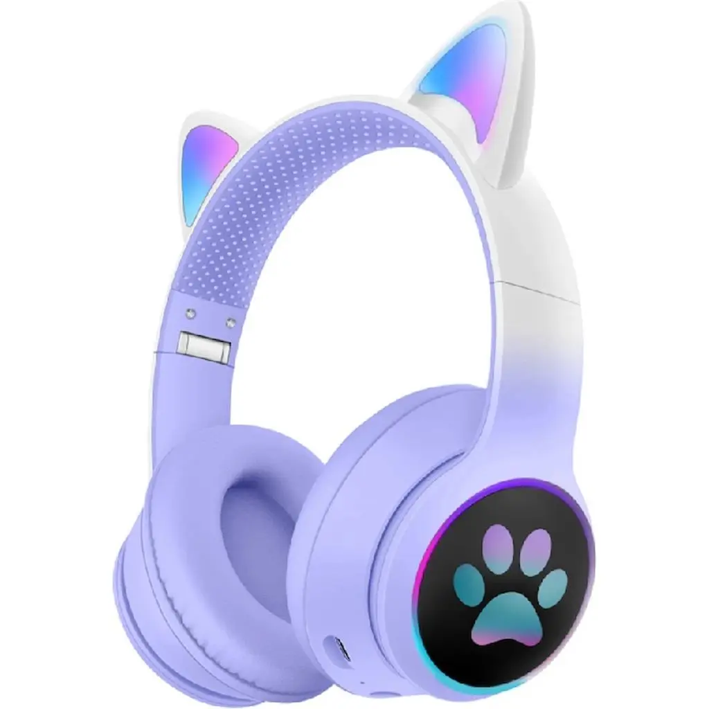 Căşti Musen LK-029 Cat Ears, alb/violet pe tehnoparc.md Căşti Musen LK-029 Cat Ears, alb/violet
