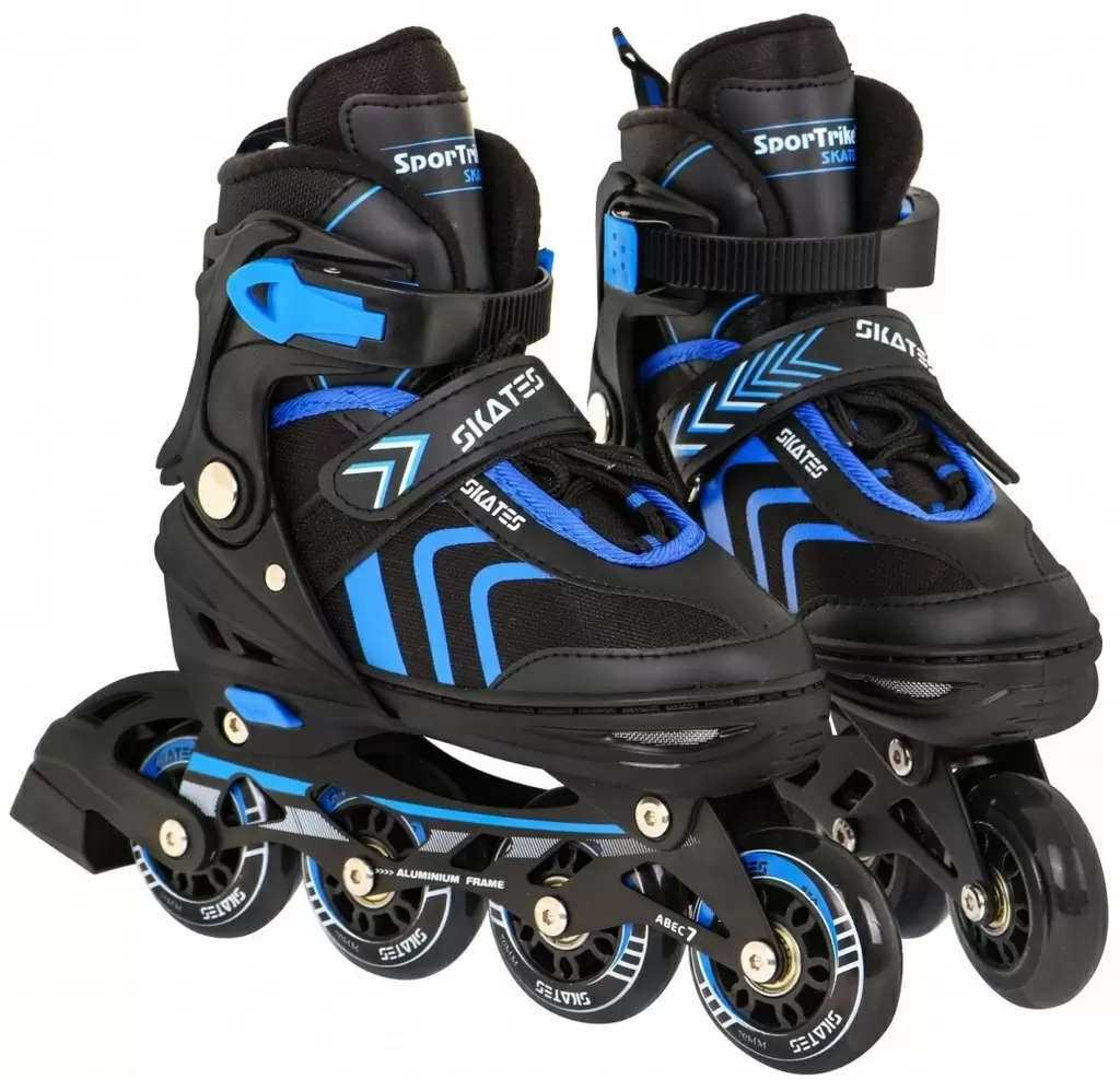 Роликовые коньки SporTrike Inline Skates 34-38, черный/синий