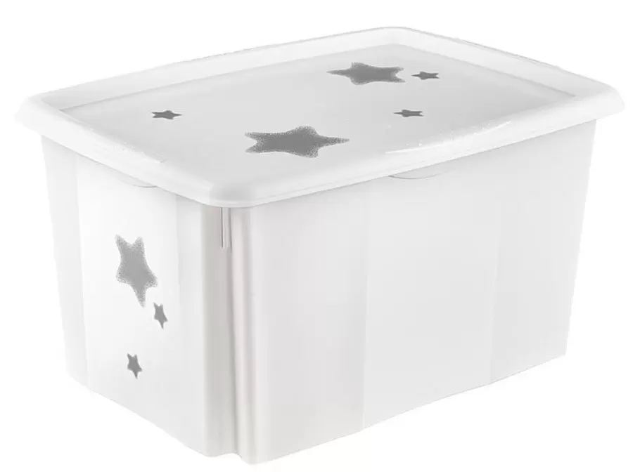 Container pentru jucării Keeeper Stars 30L, alb