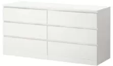 Comodă IKEA Malm 6 sertare 160x78cm, alb
