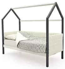 Детская кровать Бельмарко Svogen с обивкой 70x160см, графит/белый