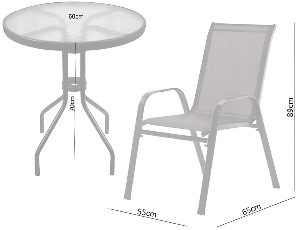 Set mobilă de grădină GardenLine SAD5895, negru pe tehnoparc.md Set mobilă de grădină GardenLine SAD5895, negru