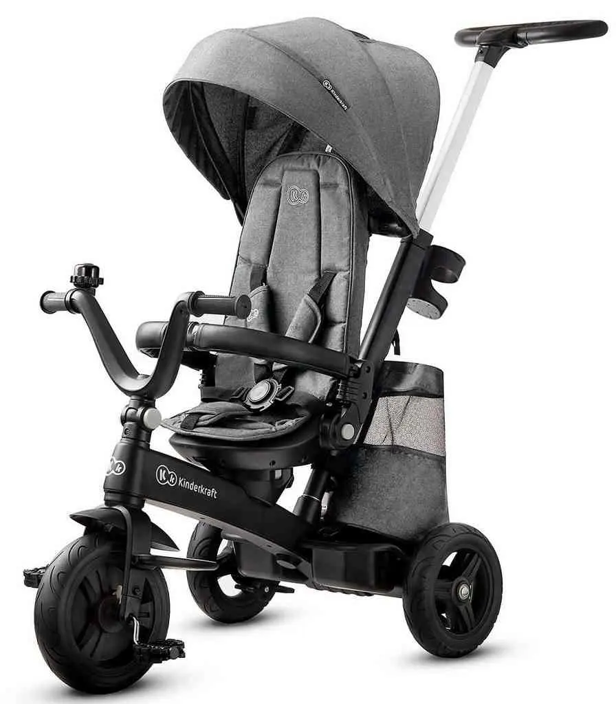 Bicicletă pentru copii KinderKraft Easytwist, gri