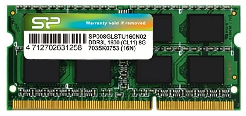 Оперативная память SO-DIMM Silicon Power 8ГБ DDR3L-1600MHz, CL11, 1.35V