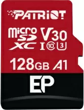 Card de memorie flash Patriot EP Series MicroSDXC V30 + SD adapter, 128GB
