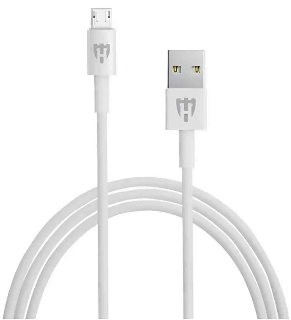 USB Кабель Helmet USB to Micro-USB Basic 1m, белый на tehnoparc.md USB Кабель Helmet USB to Micro-USB Basic 1m, белый