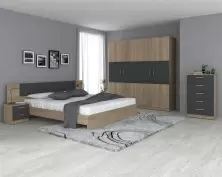 Dormitor Ideal Mobila Vegas, stejar sonoma/antracit
