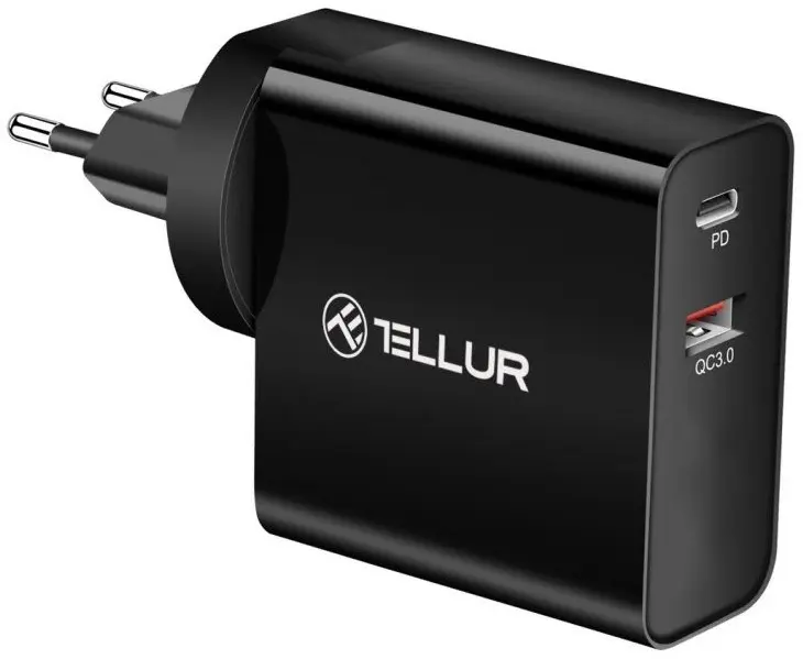 Încărcător Tellur Powerful Duo, negru