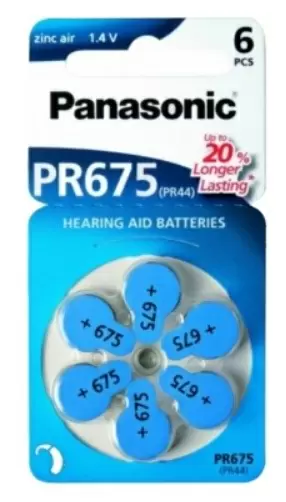 Батарейка Panasonic PR-675H/6LB, 6шт