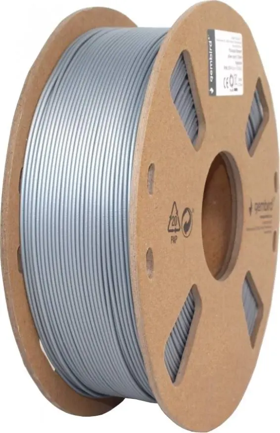 Filament pentru imprimare 3D Gembird 3DP-PLA1.75-01-S, argintiu