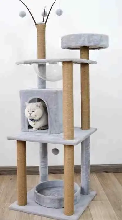 Ansamblu pentru pisici Cat Tree 523, gri