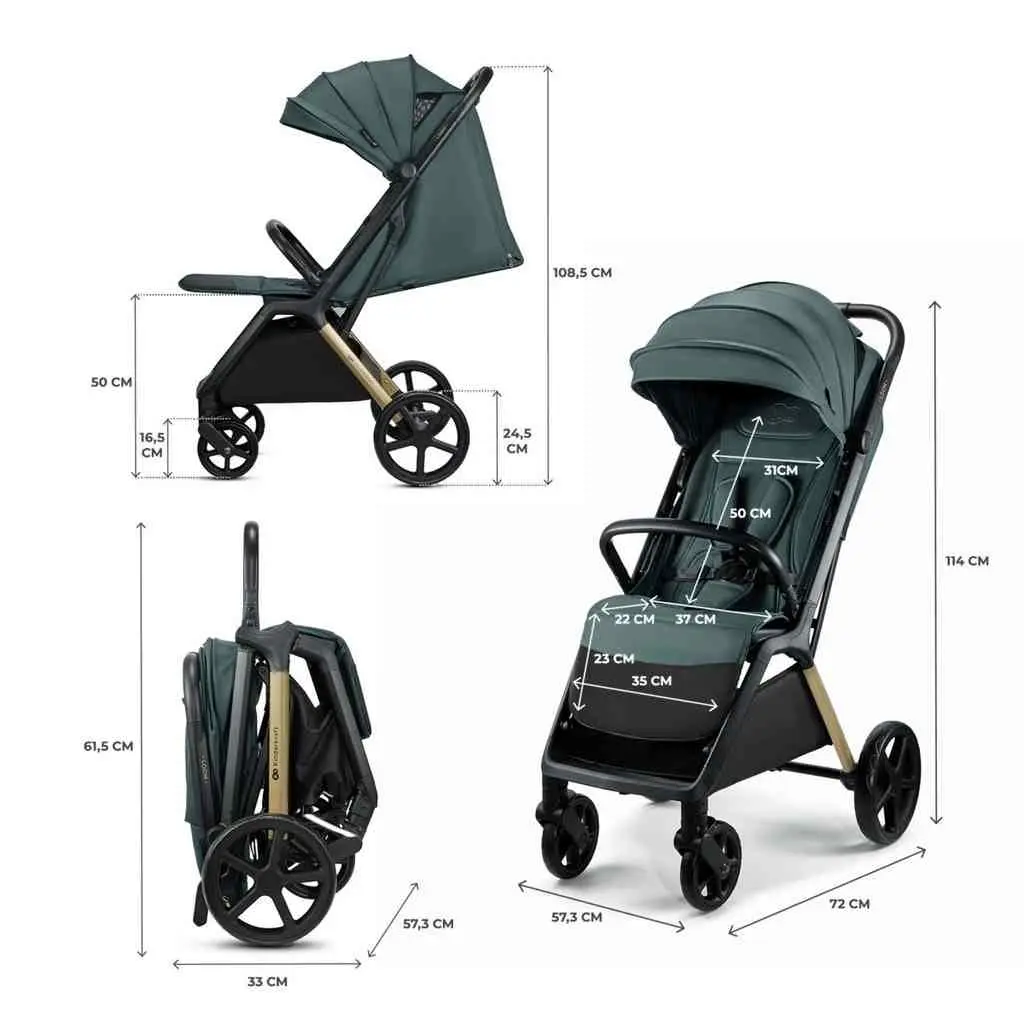 Cărucior KinderKraft Loom Jade, verde pe tehnoparc.md Cărucior KinderKraft Loom Jade, verde
