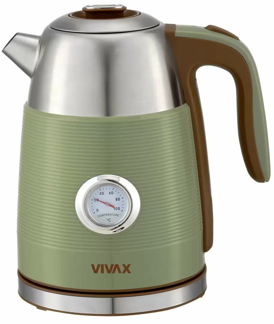 Fierbător de apă Vivax WH-170RS, inox/verde de măsline